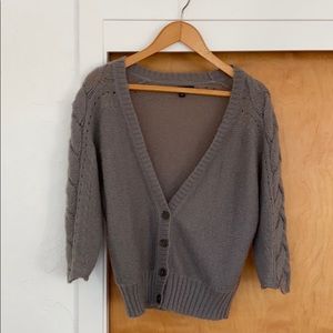 Banana Republic MadMen Cropped Wool-Blend Cardigan